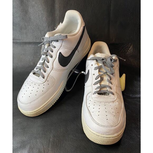 Nike Air Force 1 \'07 Premium Zip Swoosh - White Leather CW6558 100 Size 10